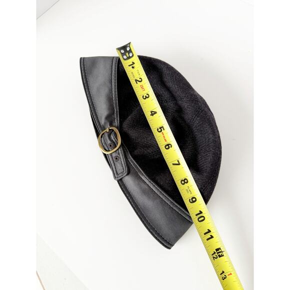 Coach Vintage Wool Satin with Brass Buckle Flapper Hat M/L Gray - Picture 11 of 14